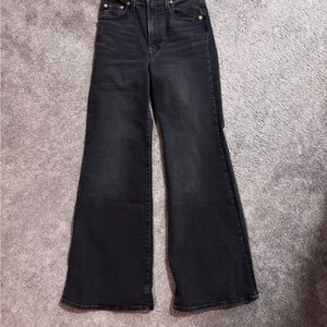 Levi's Black Flare Wide Leg Jeans